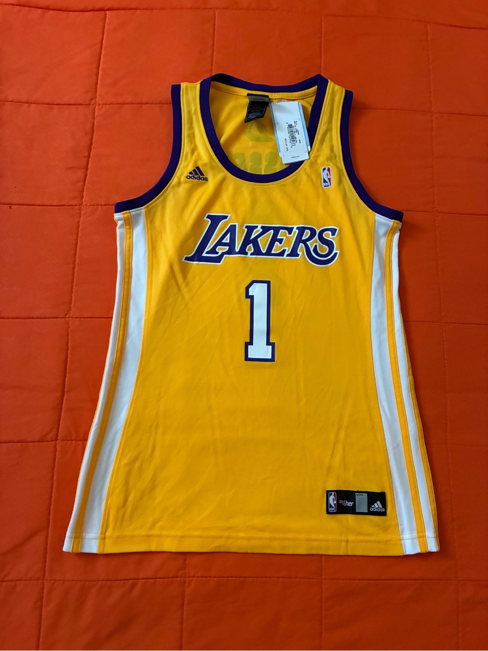 Los Angeles Lakers Jersey Womens Medium Adidas D’Angelo Russell #1